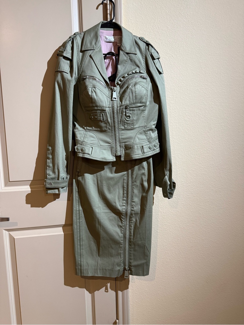 Byron Lars Green Jacket & Skirt Set - Two-Piece